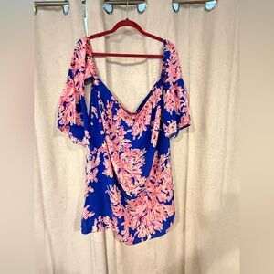 Strapless Lilly Pulitzer dress with sleeves